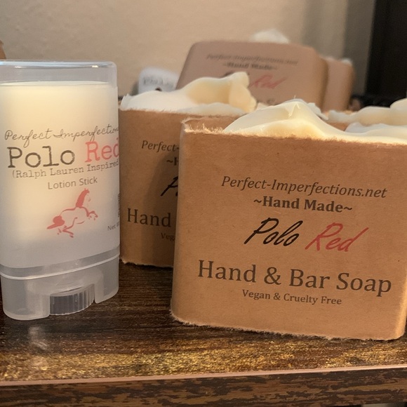 Handmade POLO RED Ralph Lauren Inspired Tattoo or Spot Lotion Stick w Soap - Picture 16 of 17